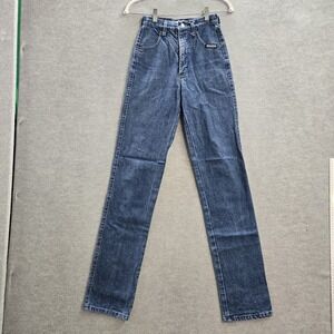 VINTAGE Roughrider Junior Jeans 00 Blue Denim Western Logo‎ Cotton 90s